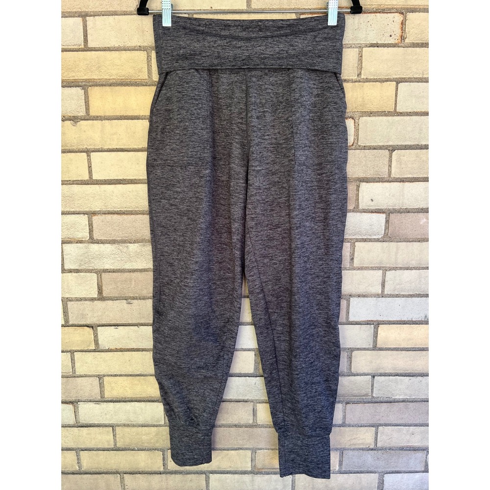 OFFLINE Aerie Gray High Rise Foldover Waistband Jogger Sweatpants Sz Small Long
